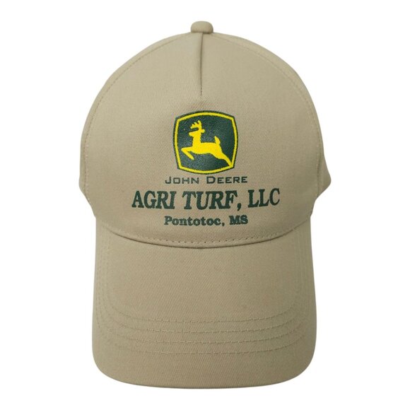 John Deere Agri Turf LLC Snapback Cap Trucker Farmer Baseball Hat Pontotoc MS - Picture 1 of 13